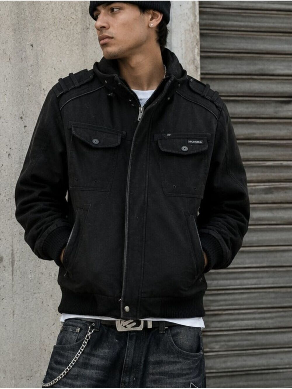 Rare Vintage Men's Rocawear Y2K Wool Military Bomber Size M